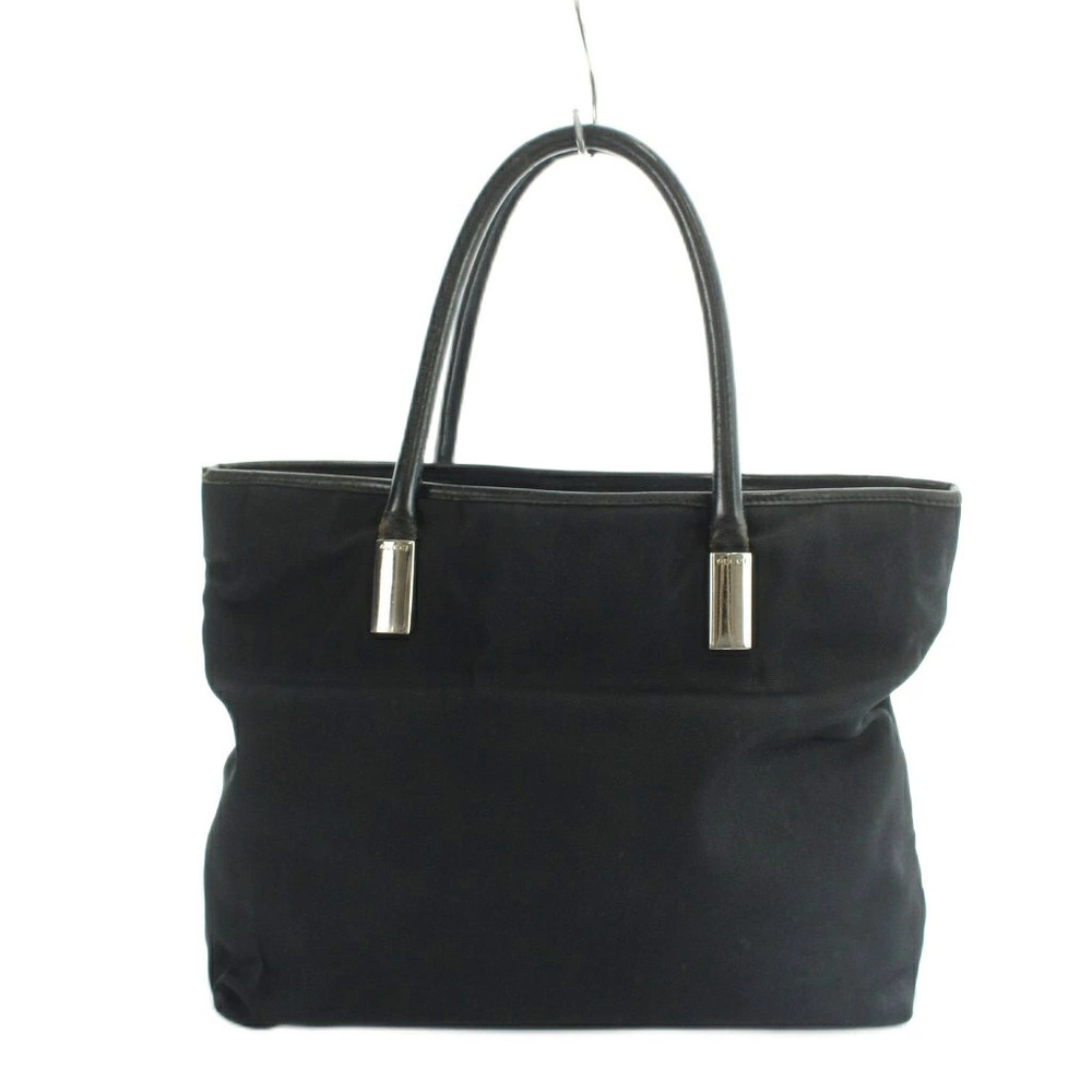 Gucci Handbag Tote Canvas Leather Black